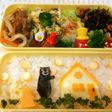 のりとチーズでつくるクマモンキャラ弁当