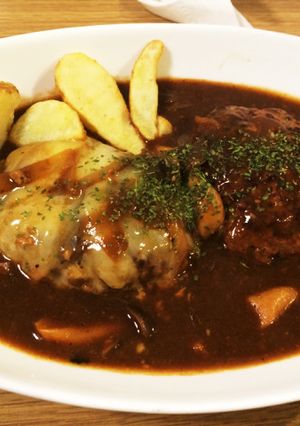美味☆きのこ煮込みハンバーグ-レシピのメイン写真