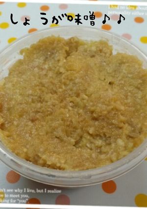 身体ポカポカ万能調味料♪簡単ショウガ味噌-レシピのメイン写真