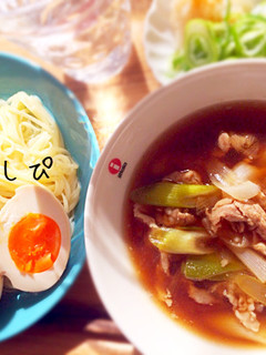 【簡単】一人ランチや休日ランチ豚肉つけ麺-レシピのメイン写真
