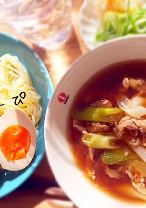 【簡単】一人ランチや休日ランチ豚肉つけ麺-レシピのメイン写真