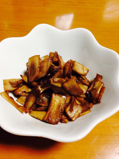 お弁当のプチおかず♡椎茸の軸の甘辛炒め-レシピのメイン写真