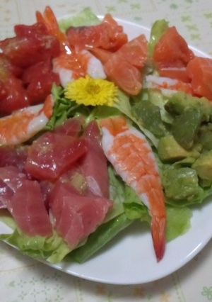 新鮮な魚で作るサラダカルパッチョ-レシピのメイン写真
