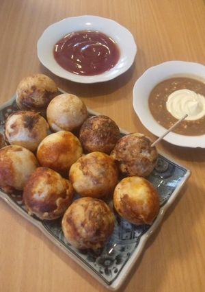餅＆チーズが入ったタコ焼き-レシピのメイン写真