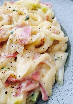 うどんdeカルボナーラ-レシピのメイン写真