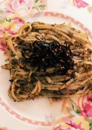 シャケ海苔の超簡単クリームパスタ-レシピのメイン写真