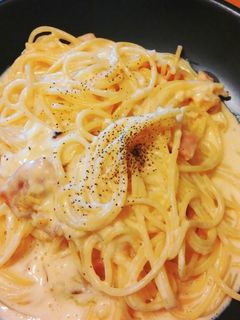 簡単*パスタ*カルボナーラ-レシピのメイン写真