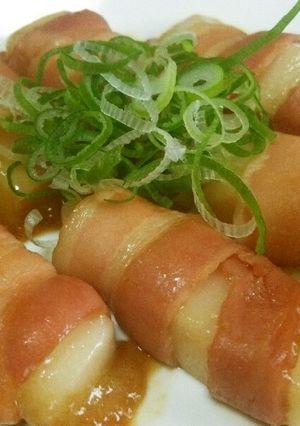 餅のベーコン巻き焼き-レシピのメイン写真