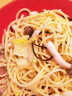 簡単!白菜ときのこの和風パスタ-レシピのメイン写真