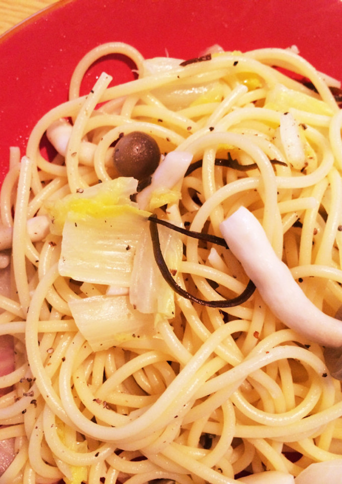 簡単！白菜ときのこの和風パスタ-レシピのメイン写真