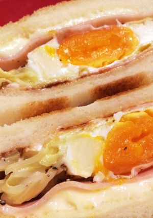 キャベツと玉子のホットサンド-レシピのメイン写真