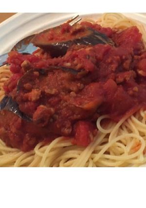 茄子のミートソーススパゲッティ-レシピのメイン写真