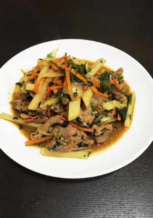 豚コマと野菜の味噌炒め♪-レシピのメイン写真