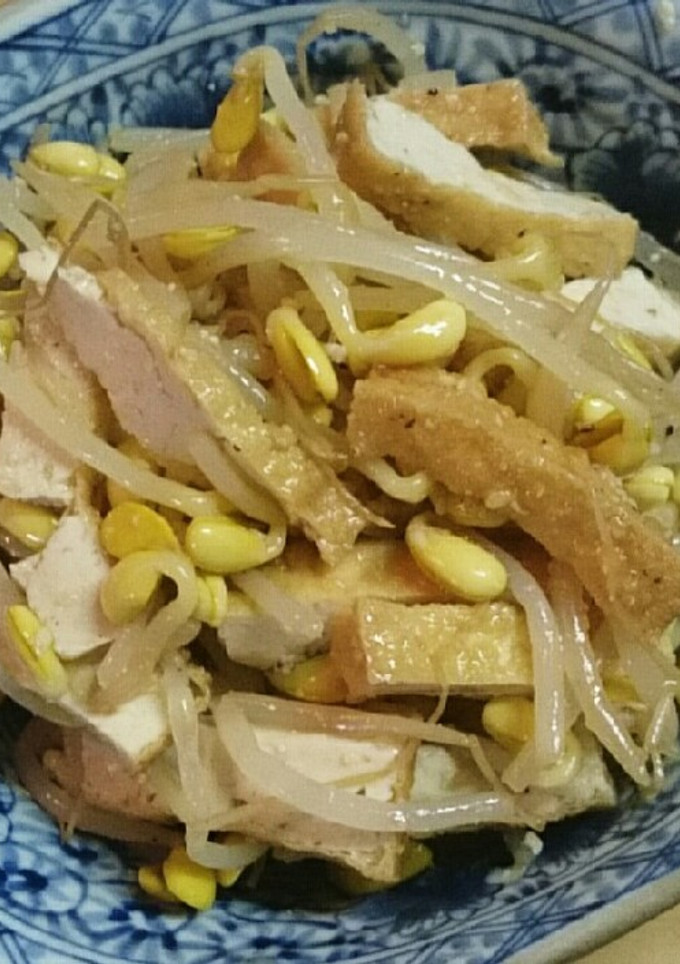 豆もやしと厚揚げのナムル風和え物-レシピのメイン写真
