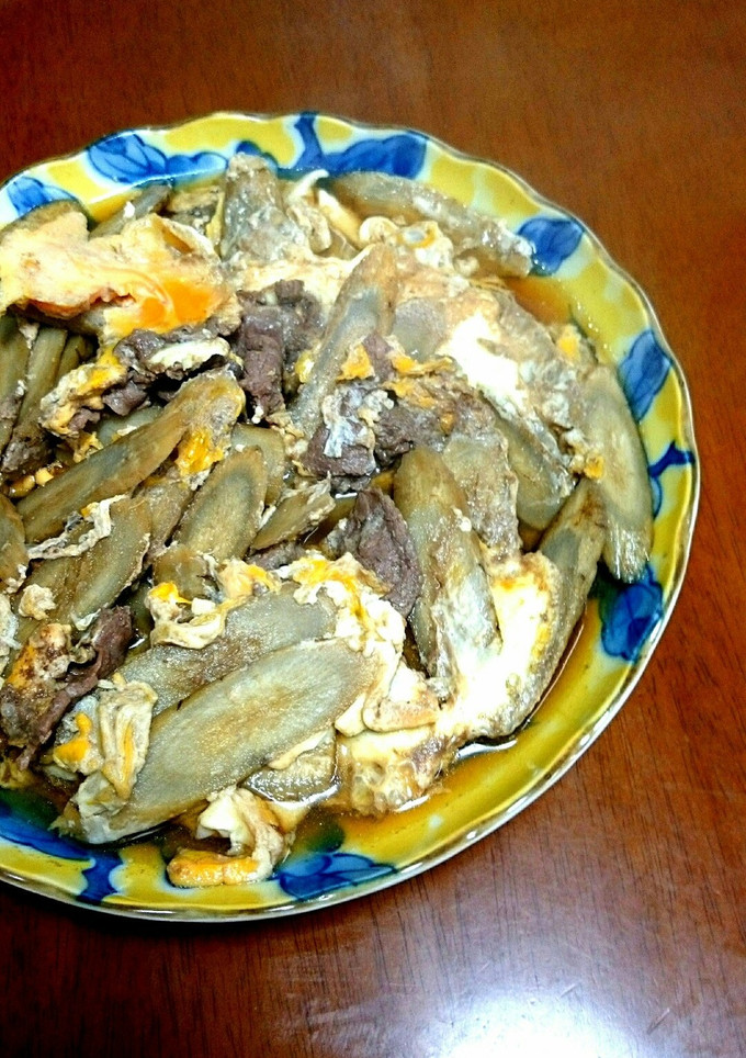 牛肉とゴボウの柳川風♪-レシピのメイン写真