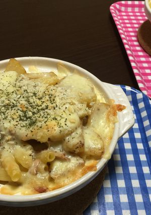 ベーコンとじゃがいもの鍋焼きグラタン-レシピのメイン写真