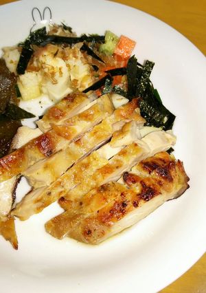 簡単!鶏もも味噌漬け焼き♪魚焼きグリルで-レシピのメイン写真