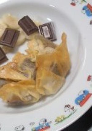 チョコバナナ雲吞包み揚げ-レシピのメイン写真