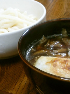 鶏ごぼうのもち入りつけうどん-レシピのメイン写真