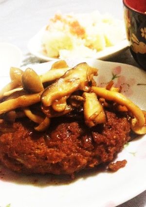 和風ハンバーグ!キノコソース!-レシピのメイン写真