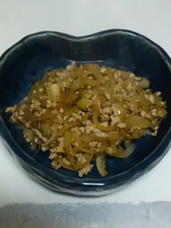 玉ねぎとひき肉の塩麹炒め-レシピのメイン写真