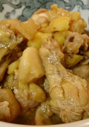栗サトイモ大根うずらの卵鳥手羽肉の煮物-レシピのメイン写真