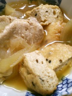 簡単♪ 豚肉 玉ねぎ がんもの 煮物-レシピのメイン写真