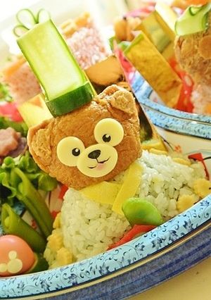 ダッフィーとシェリーメイ3Dひな祭り寿司-レシピのメイン写真