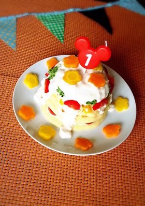 アレルギー対応ファーストバースデーケーキ-レシピのメイン写真