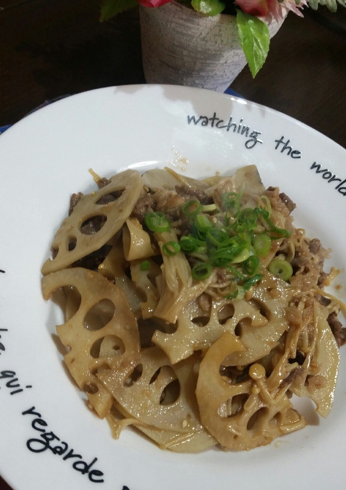 簡単ウマ！蓮根と牛肉の韓国風炒め★-レシピのメイン写真