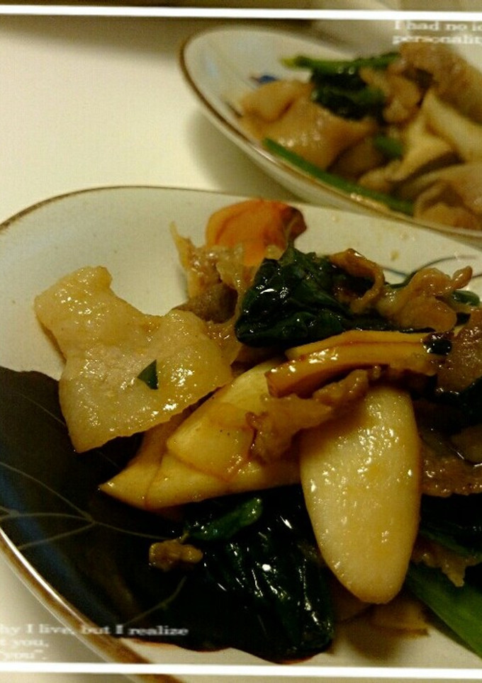 豚肉とほうれん草の炒め物-レシピのメイン写真