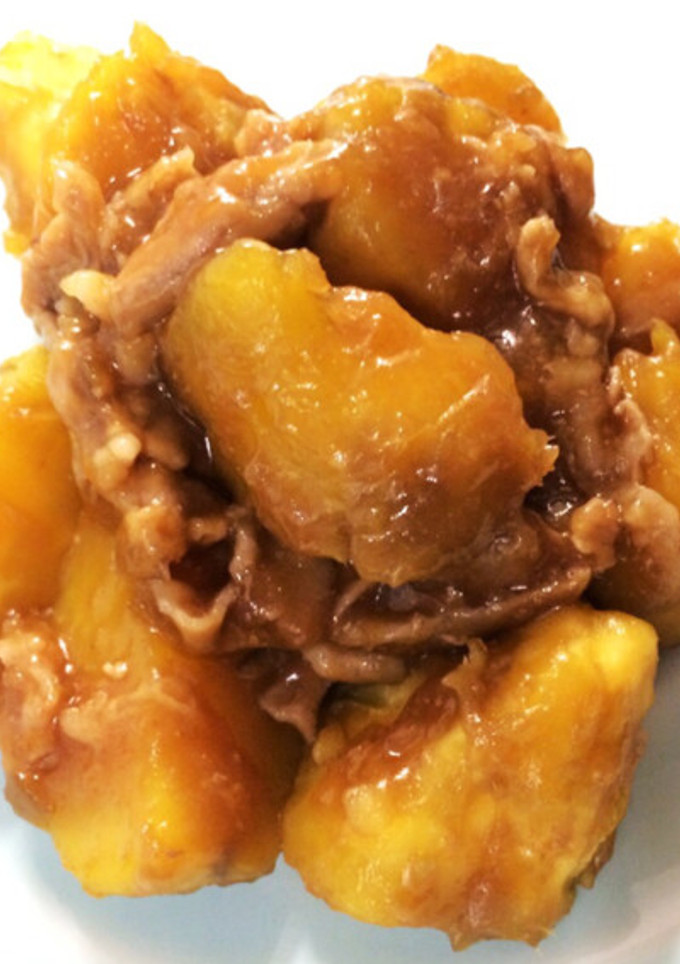 サツマイモとお肉の美甘煮(o^^o)-レシピのメイン写真