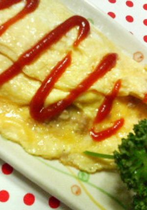 母の味☆メインおかずにひき肉入りオムレツ-レシピのメイン写真
