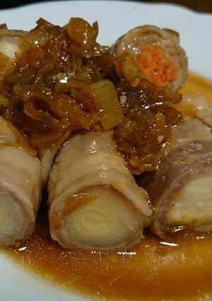 野菜の豚肉巻き～ねぎだれ～-レシピのメイン写真