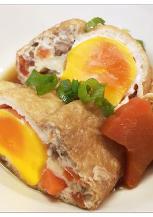 冷凍卵☆きんぴらゴボウ巾着-レシピのメイン写真