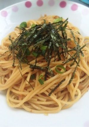 簡単包丁いらず具なし和風パスタ-レシピのメイン写真