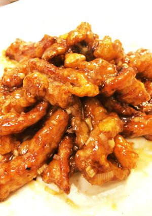 『あごなし亭』お肉だけのパワフル酢豚！-レシピのメイン写真