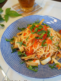*いくらと明太子とエリンギのパスタ*-レシピのメイン写真