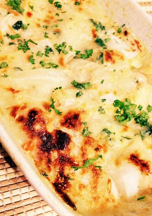 簡単！餅アレンジ！塩魚汁と味噌でグラタン-レシピのメイン写真
