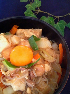 節約ダイエット*豆腐と白滝のすき焼き風丼-レシピのメイン写真