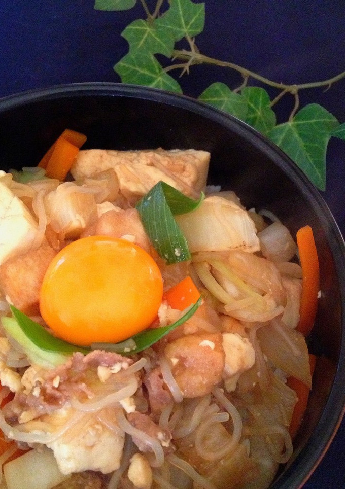 節約ダイエット＊豆腐と白滝のすき焼き風丼-レシピのメイン写真