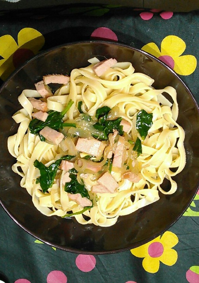 厚切りベーコンとほうれん草の和風パスタ-レシピのメイン写真