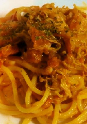 蟹肩肉が残ったときのごちそうパスタ-レシピのメイン写真