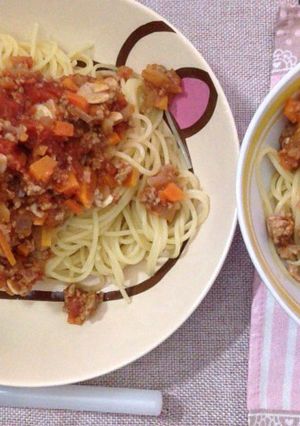 ごろごろ野菜のミートソース( Ü )-レシピのメイン写真