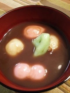 お団子deお汁粉!(どんど焼き・まゆ玉)-レシピのメイン写真