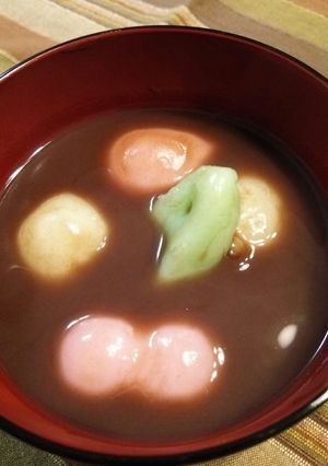 お団子deお汁粉！（どんど焼き・まゆ玉）-レシピのメイン写真