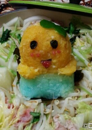 ふなっし−をのせた豚肉と白菜の鍋♪-レシピのメイン写真