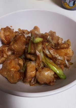 簡単 つまみ 長ネギと鶏肉の甘辛焼き-レシピのメイン写真