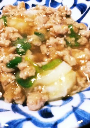 お餅の鶏そぼろ餡掛け-レシピのメイン写真