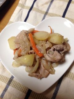 ○豚肉と野菜炒め(ごくごく普通の)-レシピのメイン写真